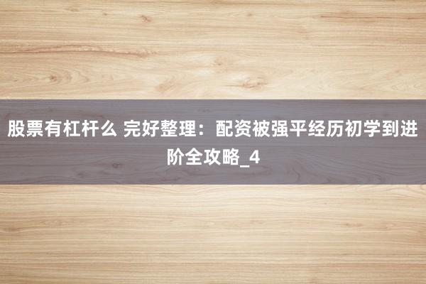 股票有杠杆么 完好整理：配资被强平经历初学到进阶全攻略_4