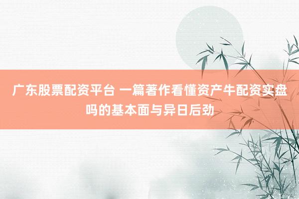 广东股票配资平台 一篇著作看懂资产牛配资实盘吗的基本面与异日后劲